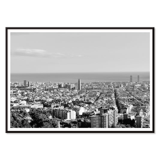 , with black aluminium frame on white background