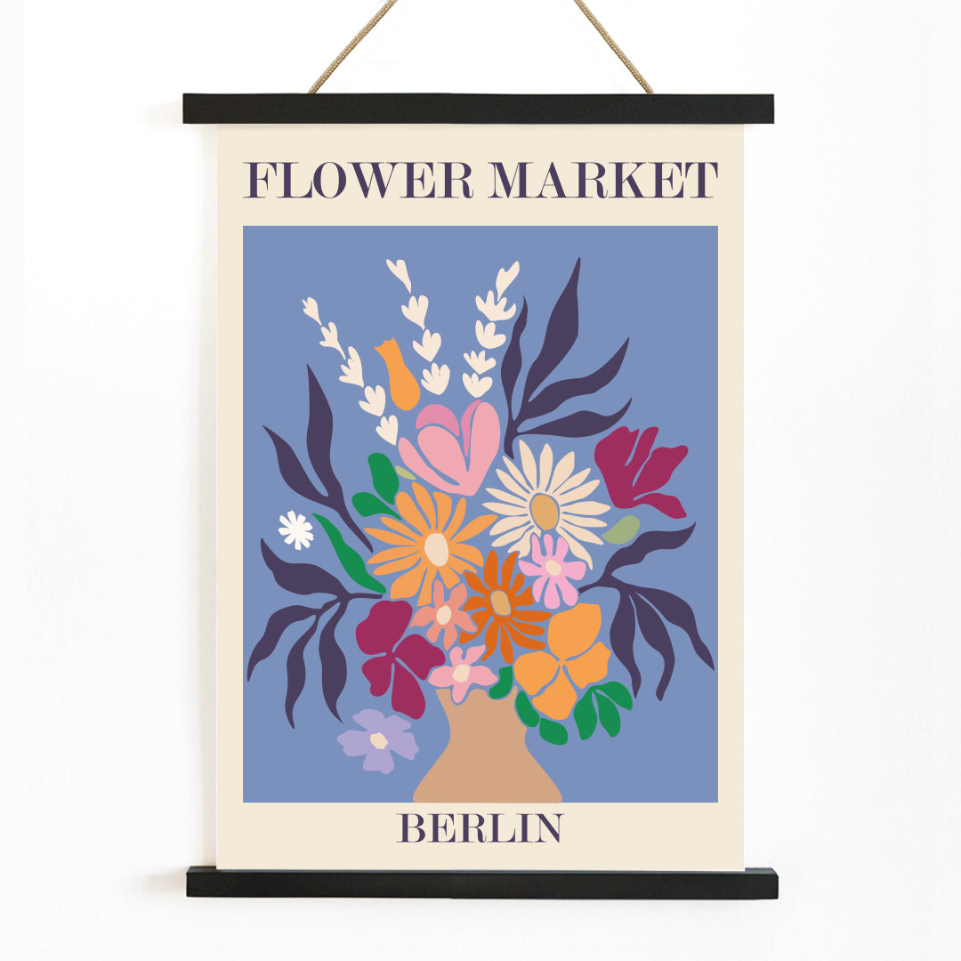 , with wooden magnetic frame on white background