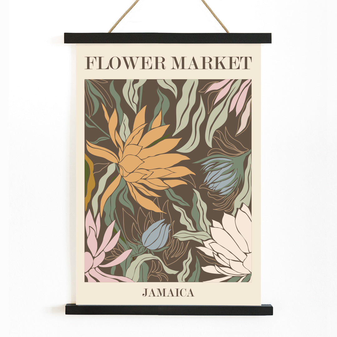 , with wooden magnetic frame on white background