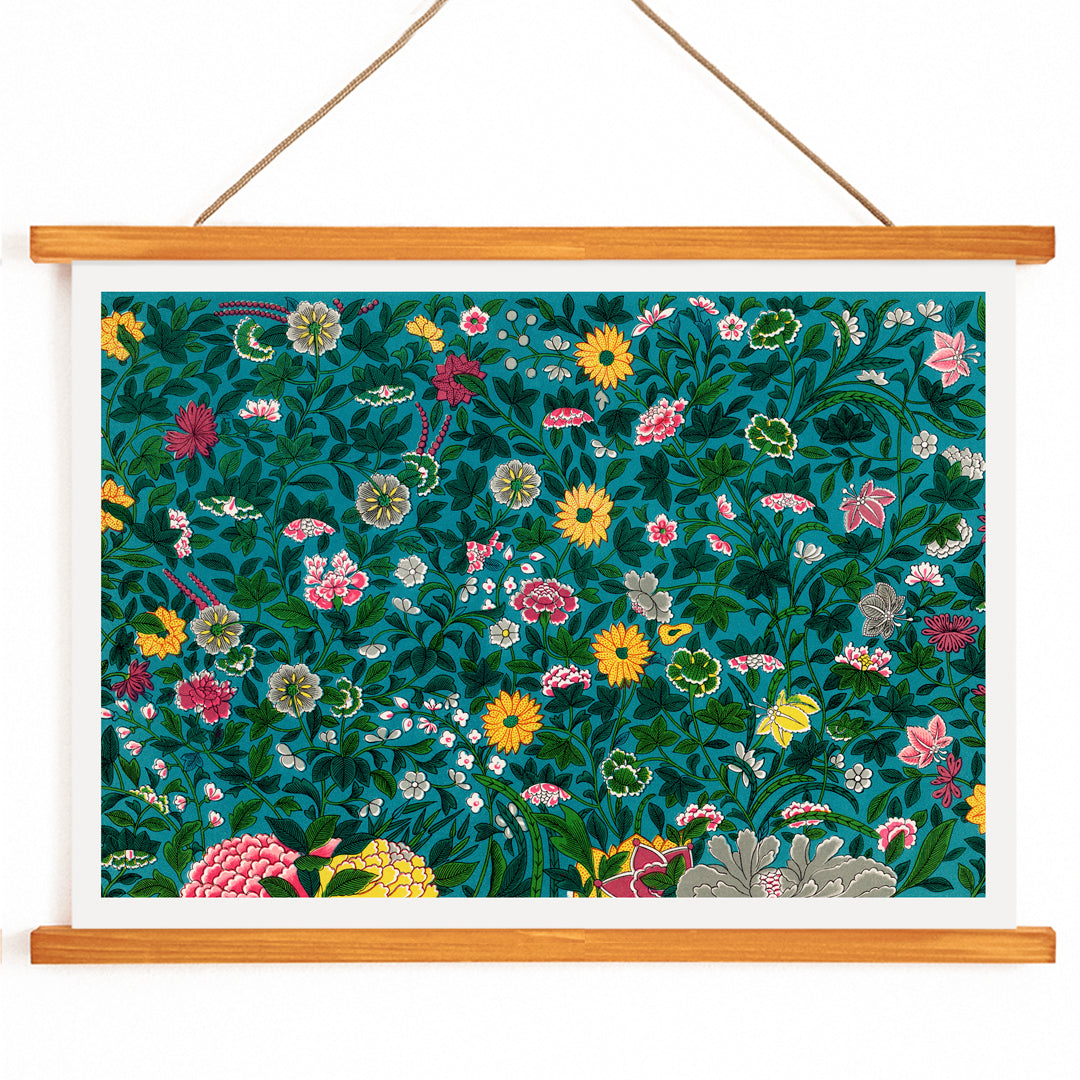 , with wooden magnetic frame on white background