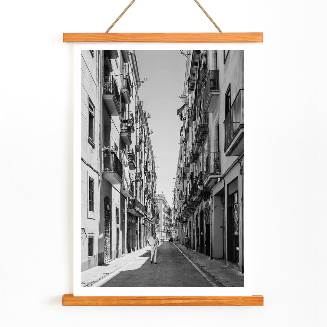 , with wooden magnetic frame on white background