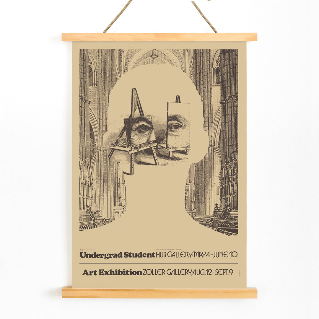 , with wooden magnetic frame on white background