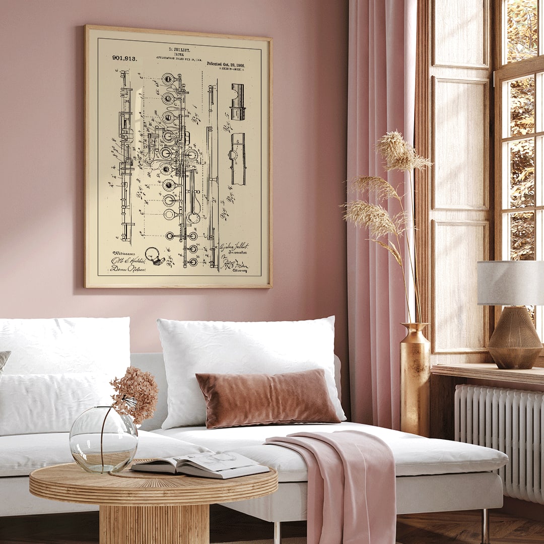 , framed and displayed in home decor