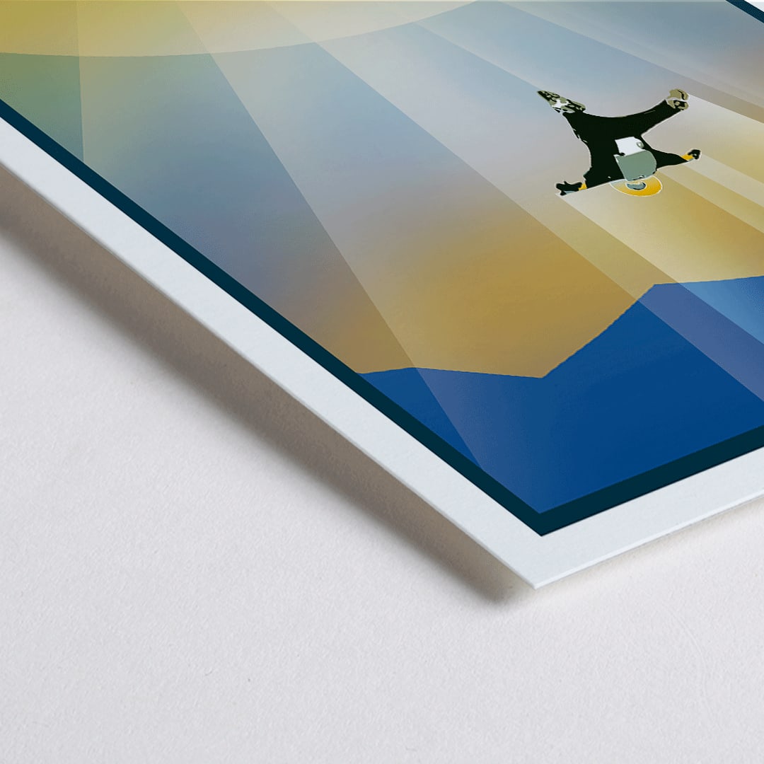 Closeup detail of Astronaut skydiving above alien landscape HD 40307g super earth by NASA space exploration poster