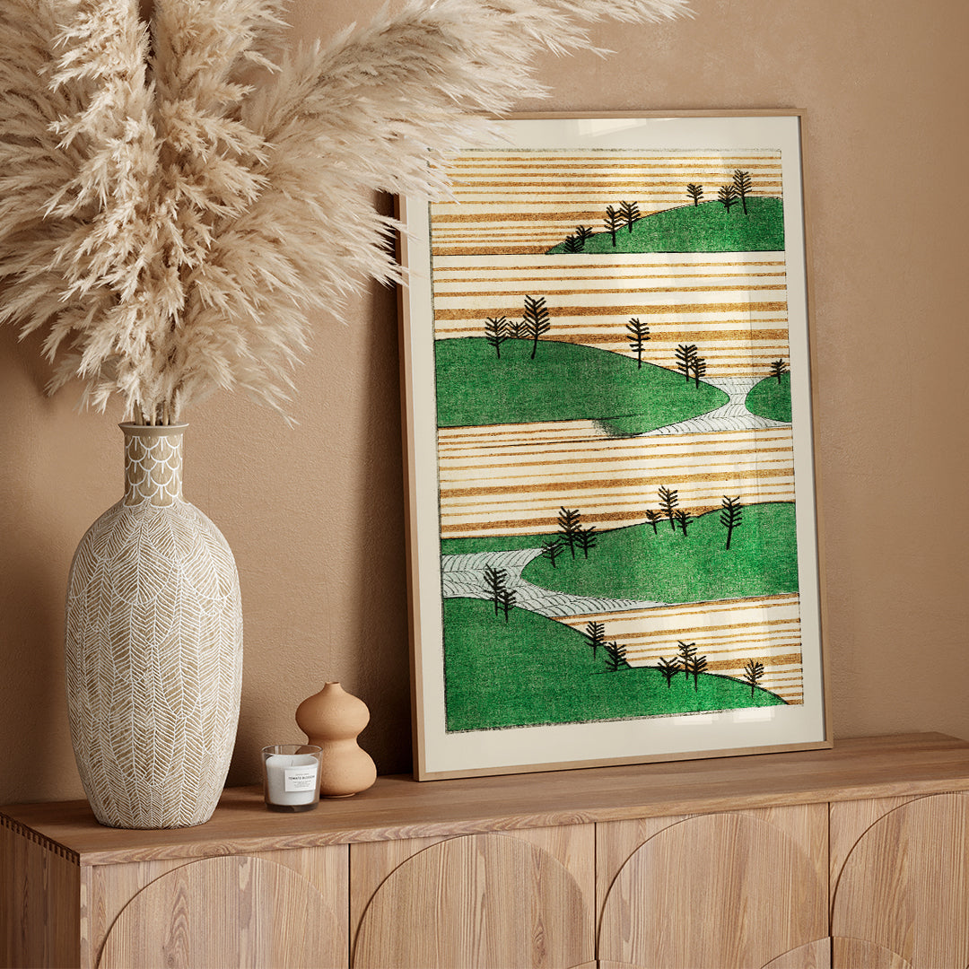 , framed and displayed in home decor