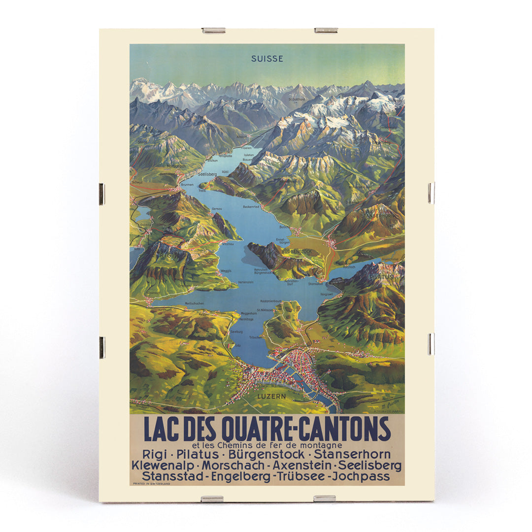 , framed and displayed in modern living room decor