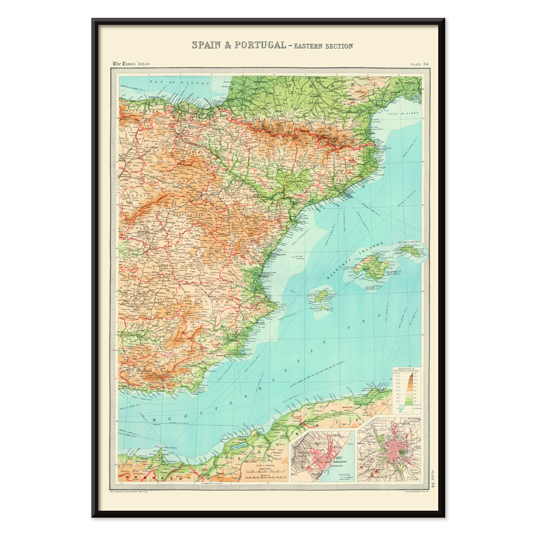 , with black aluminium frame on white background