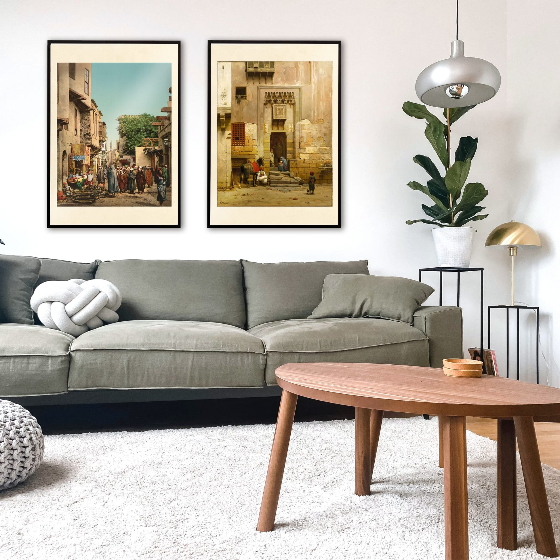 Street scene in North Africa vibrant market view busy street with people artwork by unknown artist poster, framed and displayed in home decor