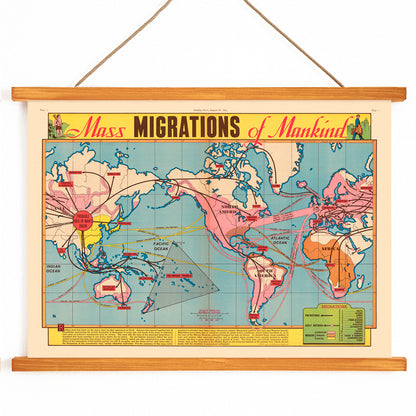 , with wooden magnetic frame on white background