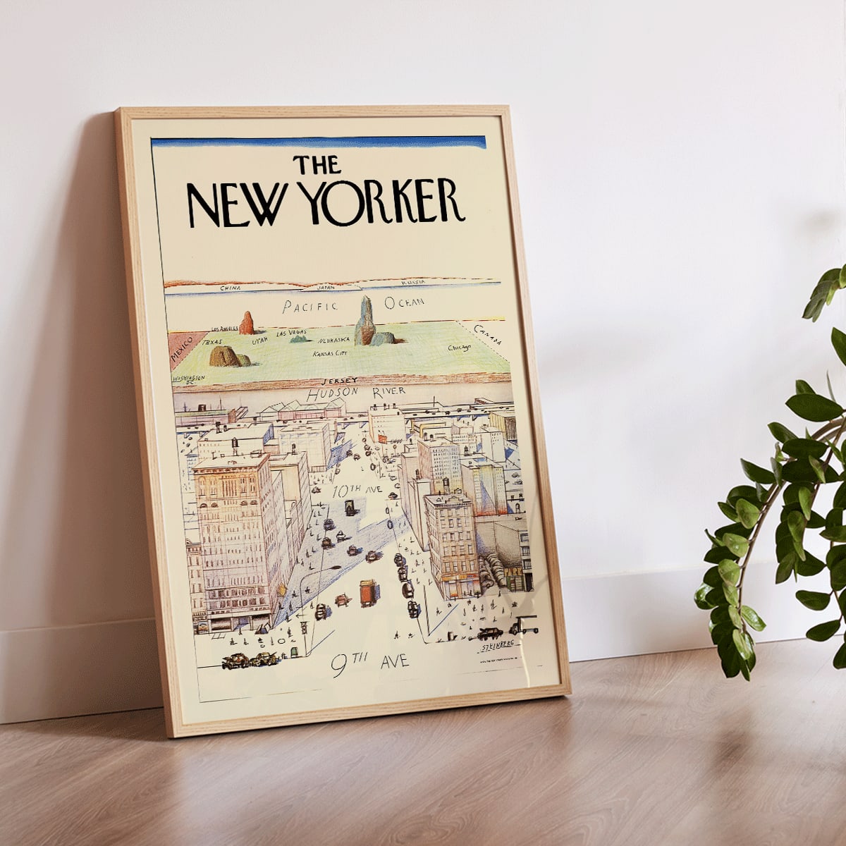 Poster | The New Yorker New York Skyline Art Saul Steinberg | MORYARTY