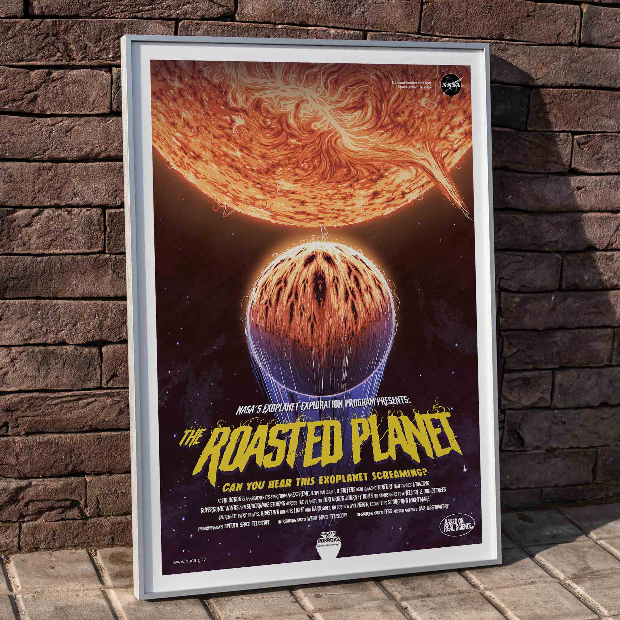 Poster | Fiery Exoplanet The Roasted Planet by NASA | MORYARTY