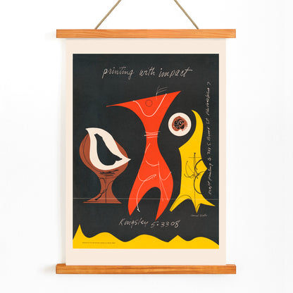 , with wooden magnetic frame on white background