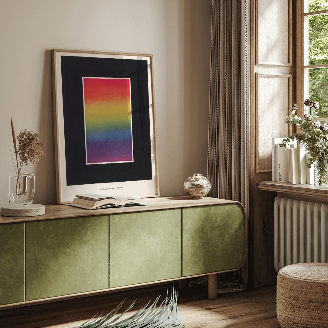 , framed and displayed in home decor