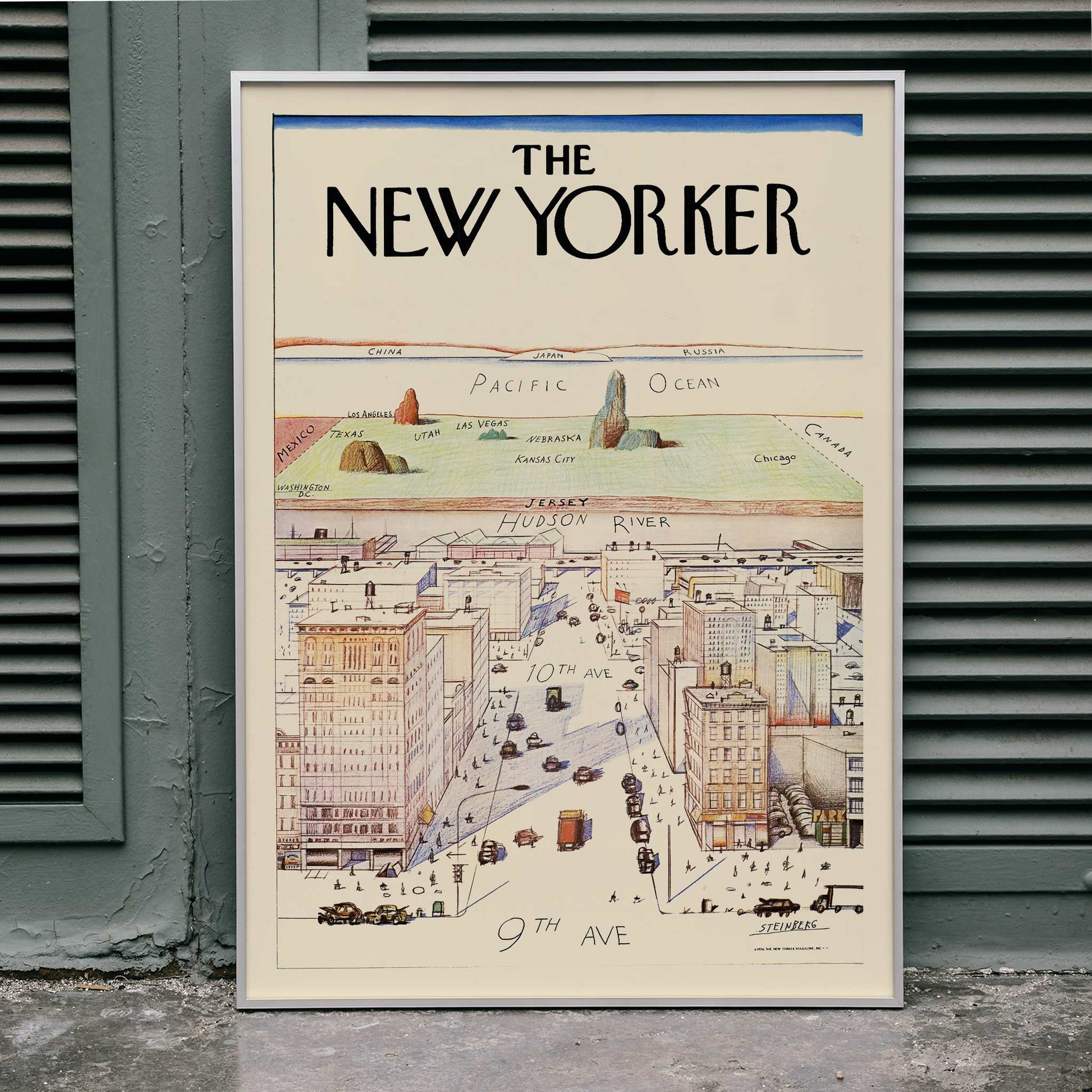 Silver aluminium picture frame with clean lines and a subtle metallic finish, suitable for displaying photos or artwork in a modern interior., scene picture showing a poster in the frame