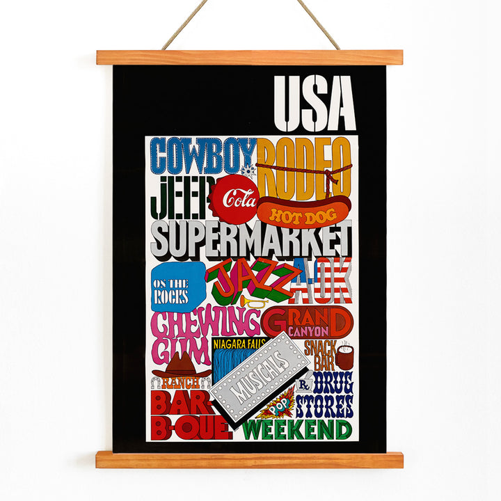 , with wooden magnetic frame on white background