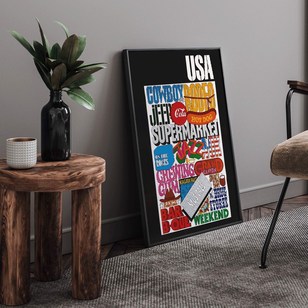 , framed and displayed in home decor